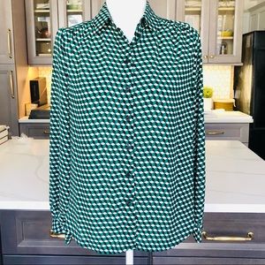 H&M geometric pattern shirt women’s size 2